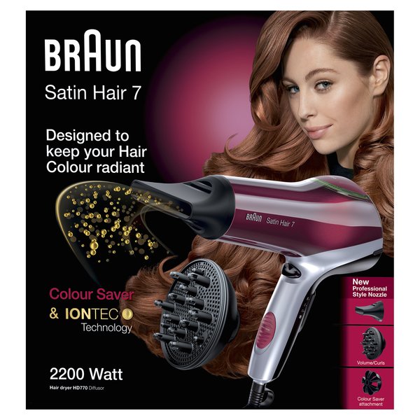 Hair Dryer Braun 2000W, Red