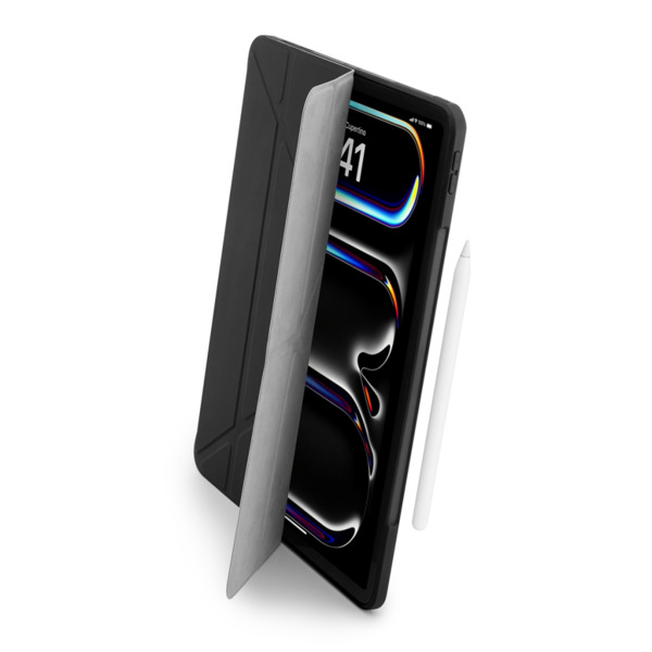 Pipetto iPad Pro 13 (2024) Origami No4 - folio-fodral, svart