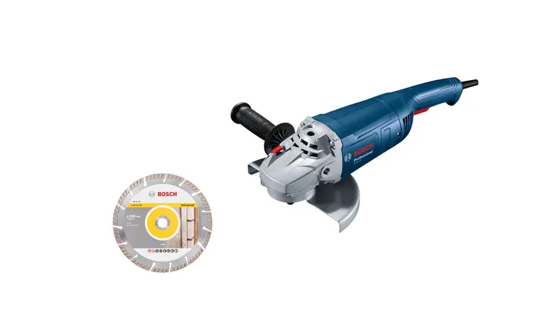 Bosch angle grinder GWS 20-230 P Professional (blue, 2,000 watts, incl. Diamond cutting disc)