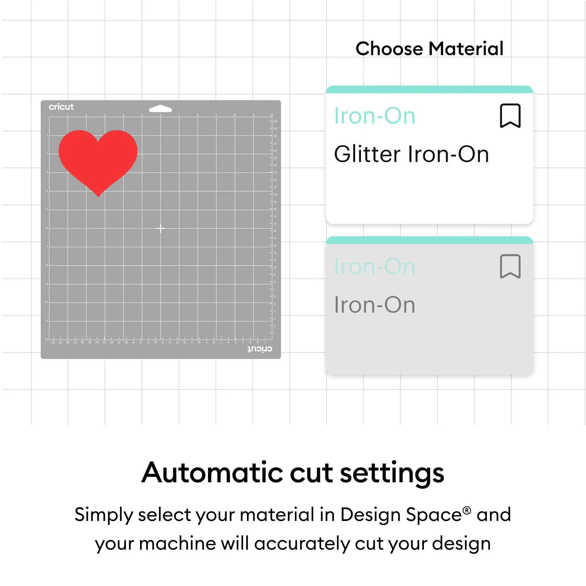 Cricut Smart Iron-On - matless heat transfer vinyl, Black, 0.9m