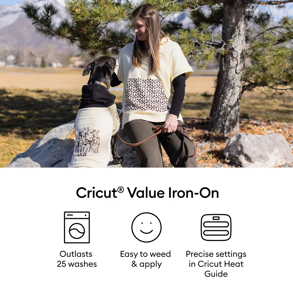Cricut Smart Iron-On - matless heat transfer vinyl, Black, 0.9m