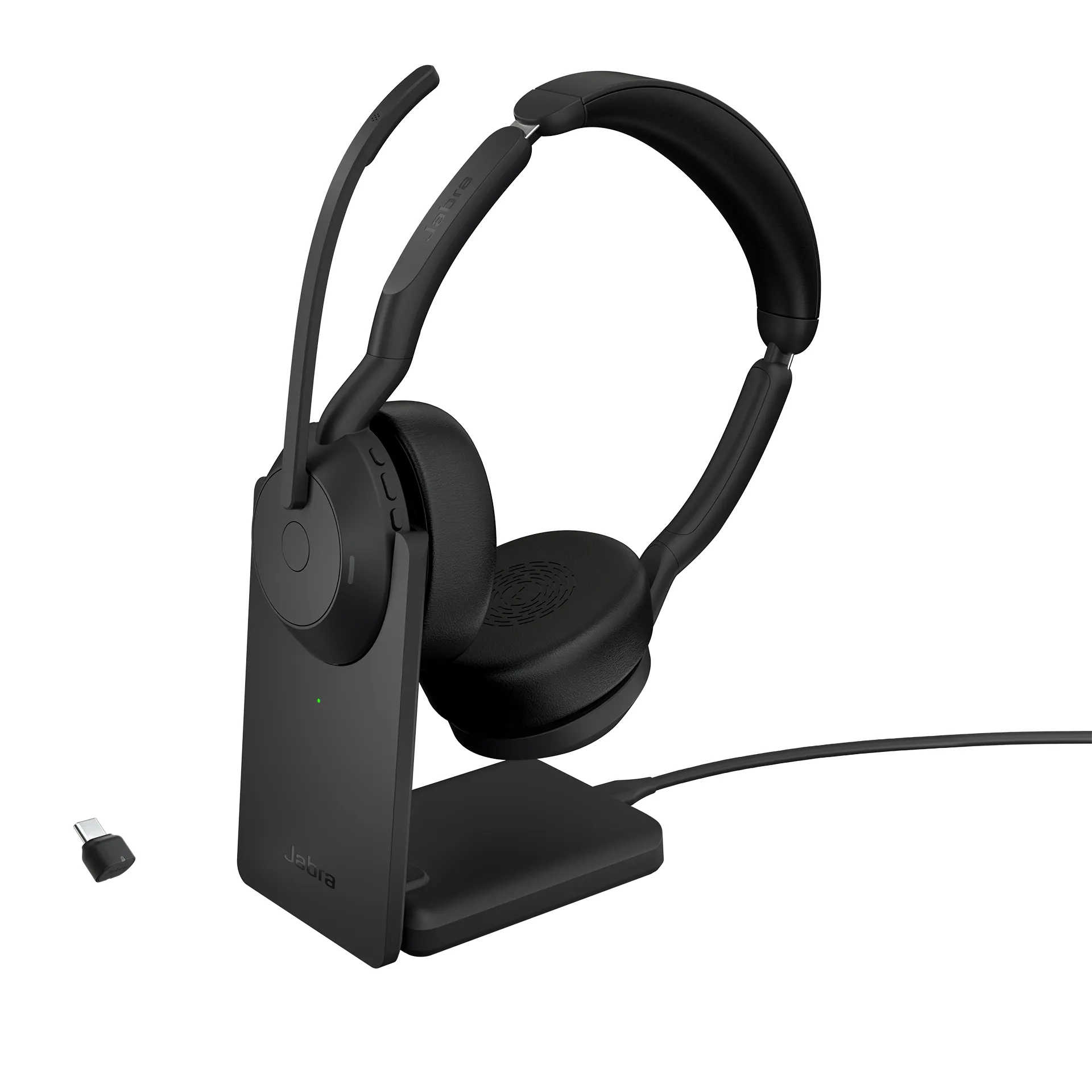Jabra Evolve2 55 UC Wireless Stereo Headset with Charging Stand, Black