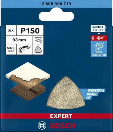Bosch Expert M480 mesh sanding sheet 93mm, K150 (5 pieces, for delta sanders)
