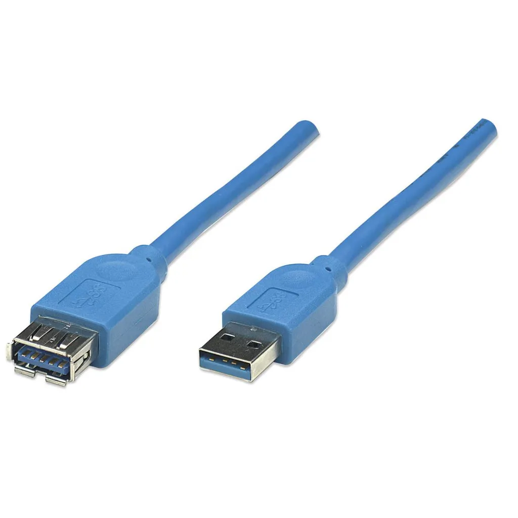 Manhattan USB-A - extension cable, 2 m, Blue