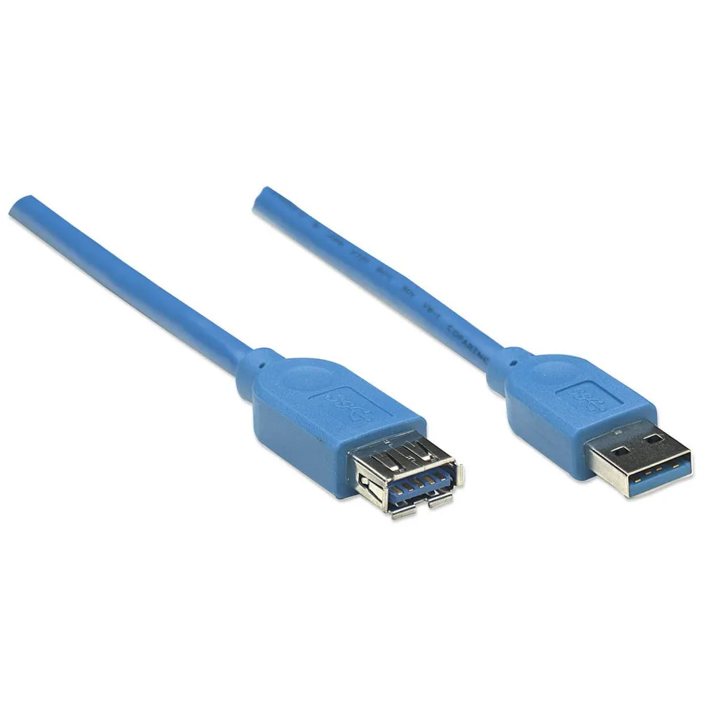 Manhattan USB-A - extension cable, 2 m, Blue