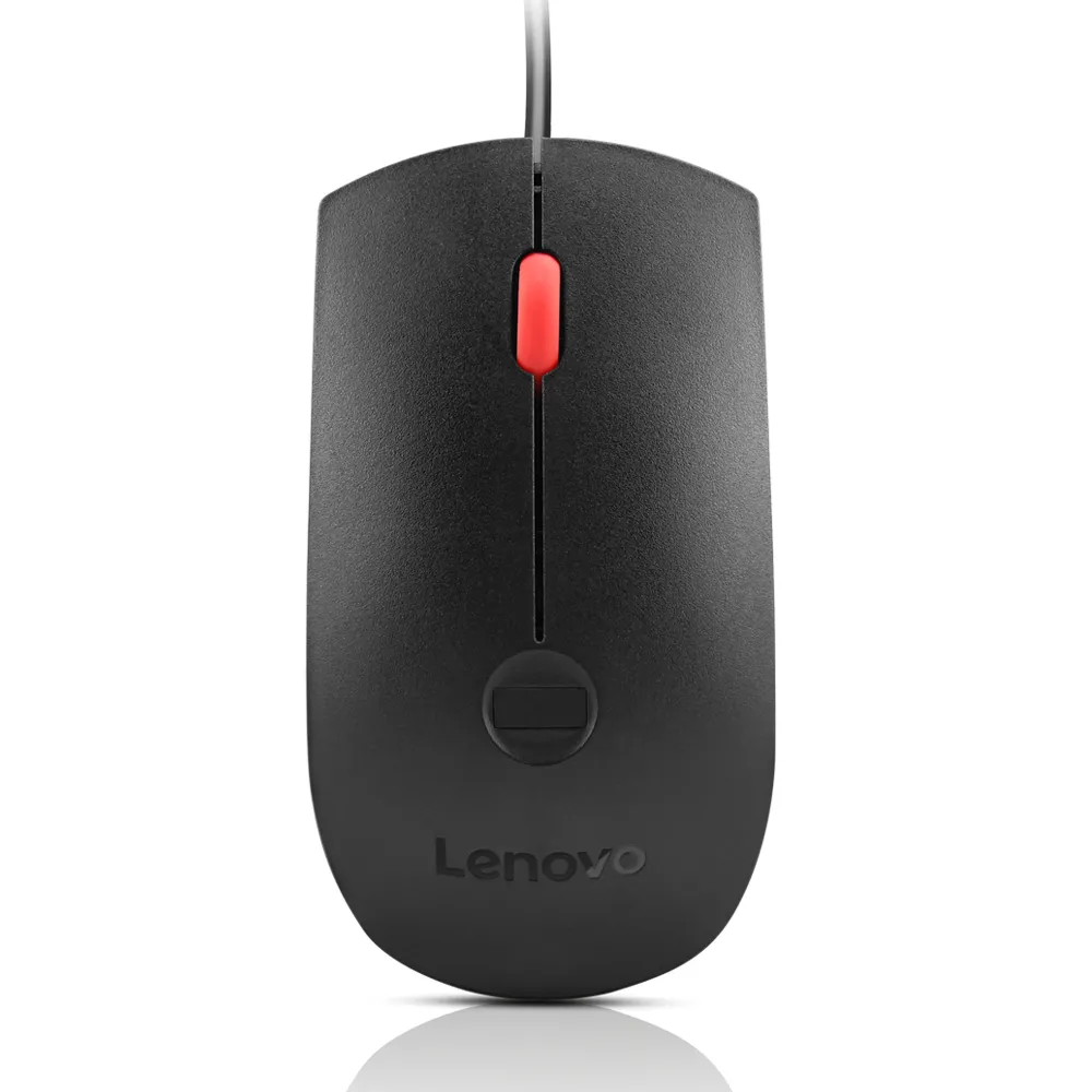 Lenovo Fingerprint Biometric USB Gen2 Wired Mouse, Black