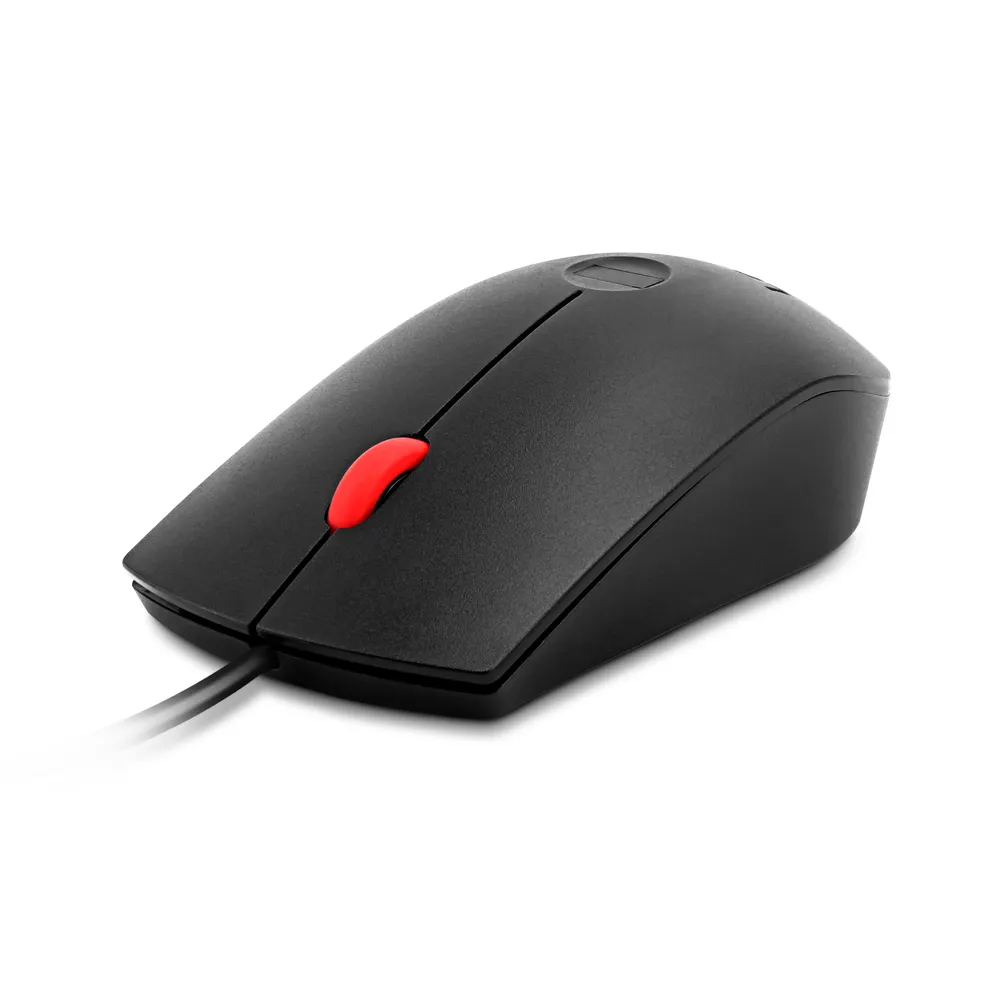 Lenovo Fingerprint Biometric USB Gen2 Wired Mouse, Black
