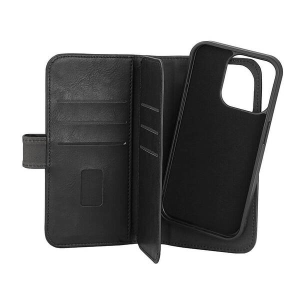 GEAR Wallet 7 Cards MagSeries, iPhone 15 Pro - 2-in-1 Wallet Case, Black
