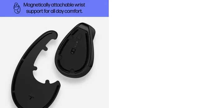 HP 925 Wireless Ergonomic Mouse, Shadow Black