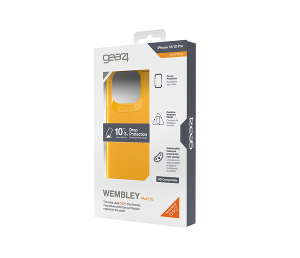 Gear4 Wembley Palette, iPhone 12 / 12 Pro - Case, Saffron Yellow