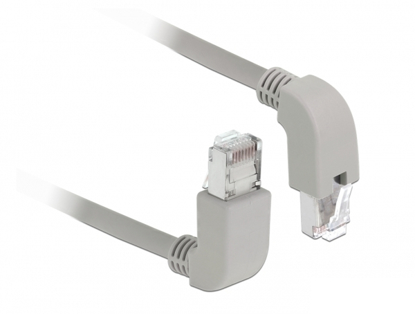 Delock Network cable RJ45 Cat.6 S/FTP upwards / downwards angled 0.5 m