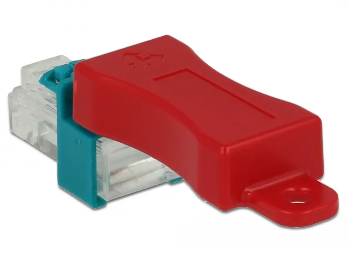 Delock RJ45 Secure Clip mit Stecker Set mit 6 St&uuml;ck