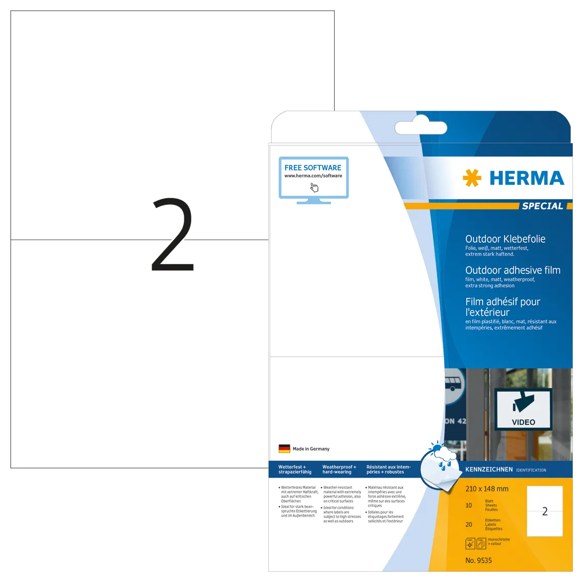 Herma label film extra strong 210x148 (20)