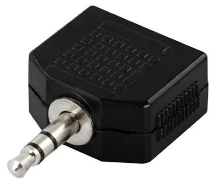 Y-adapteri äänelle, 1x3,5mm u > 2x3,5mm n