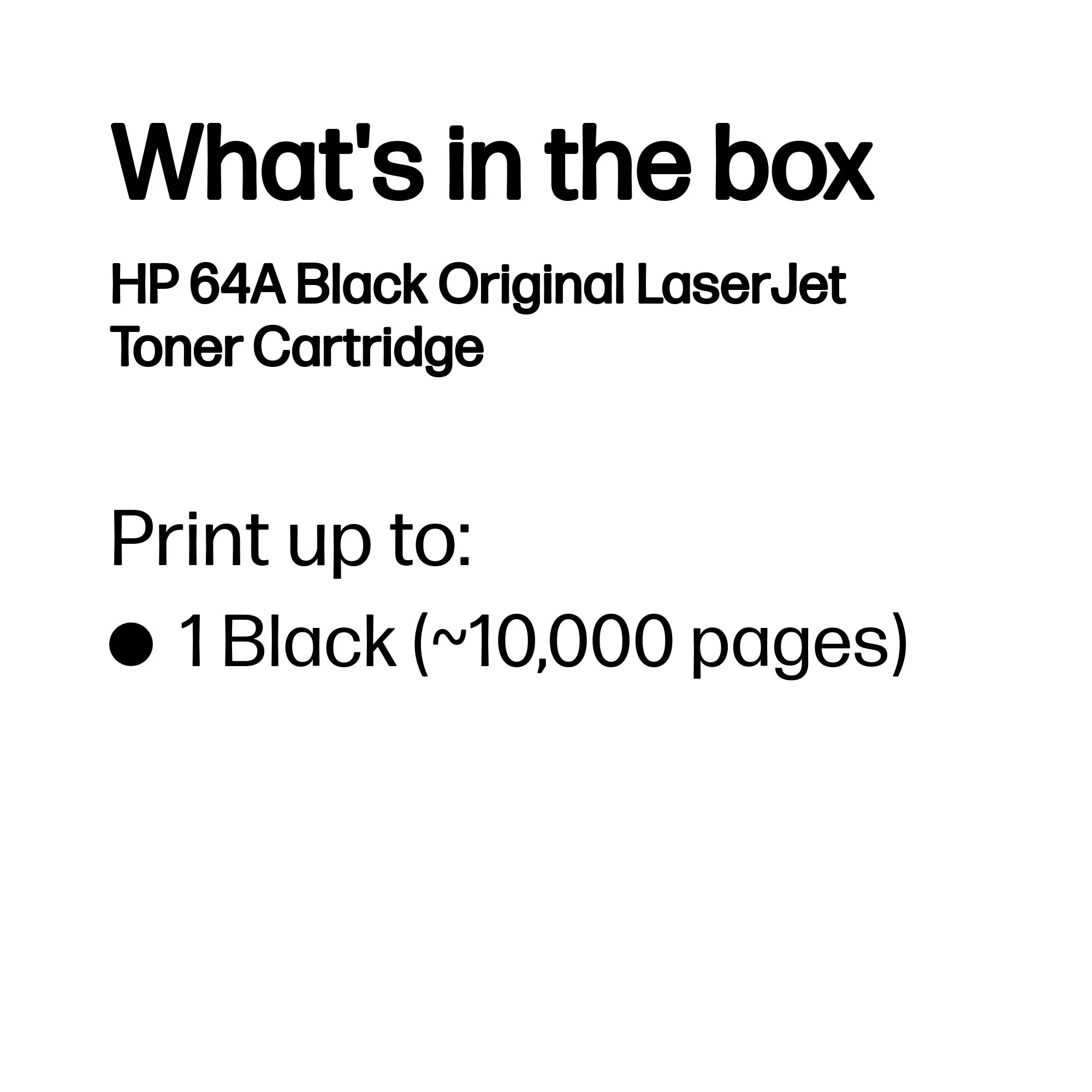 HP 64A lasertoner, svart