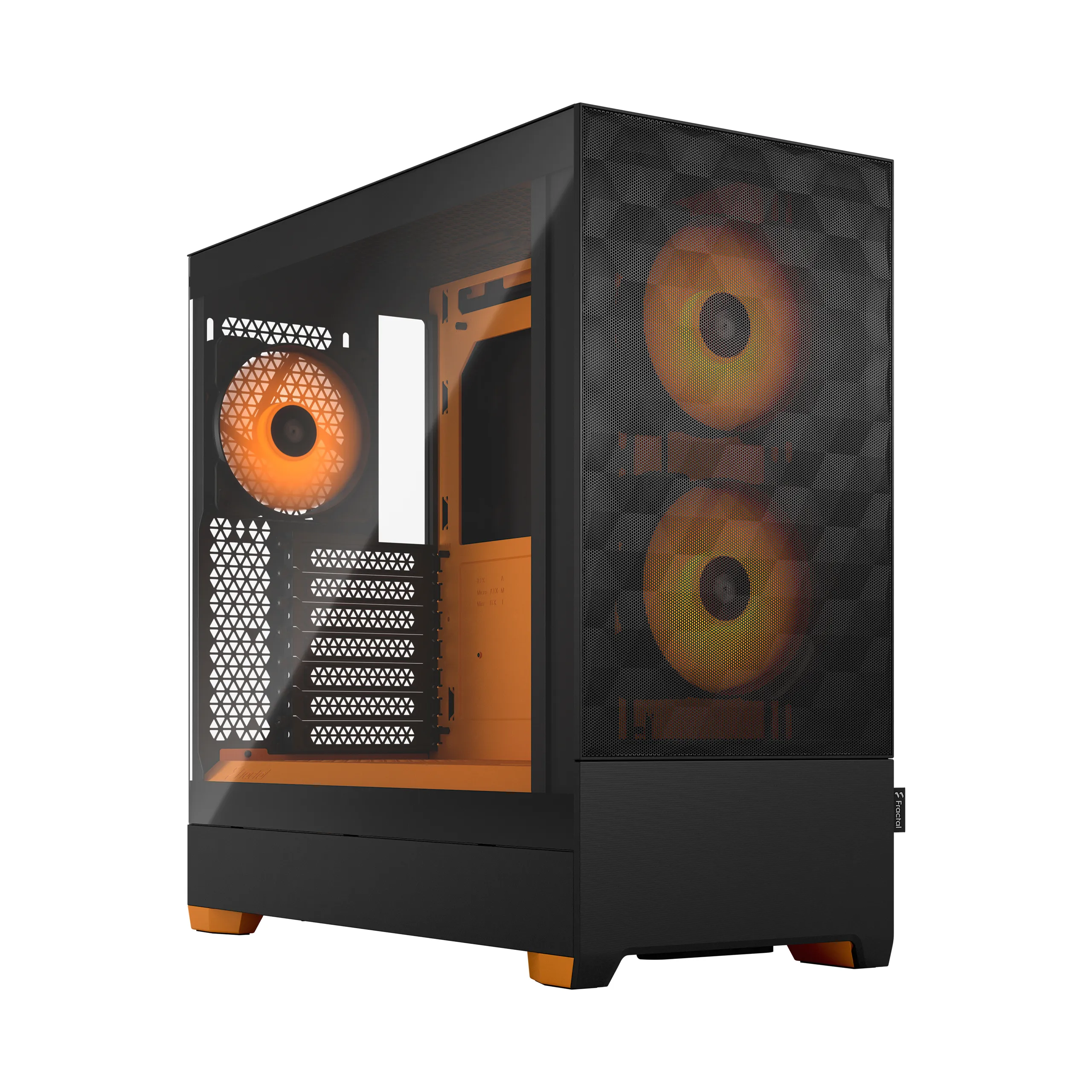 Fractal Design Pop Air RGB - Mid Tower case with window, Orange Core / Clear Tint Fractal Design Pop Air RGB - Mid Tower case with window, Orange Core / Clear Tint