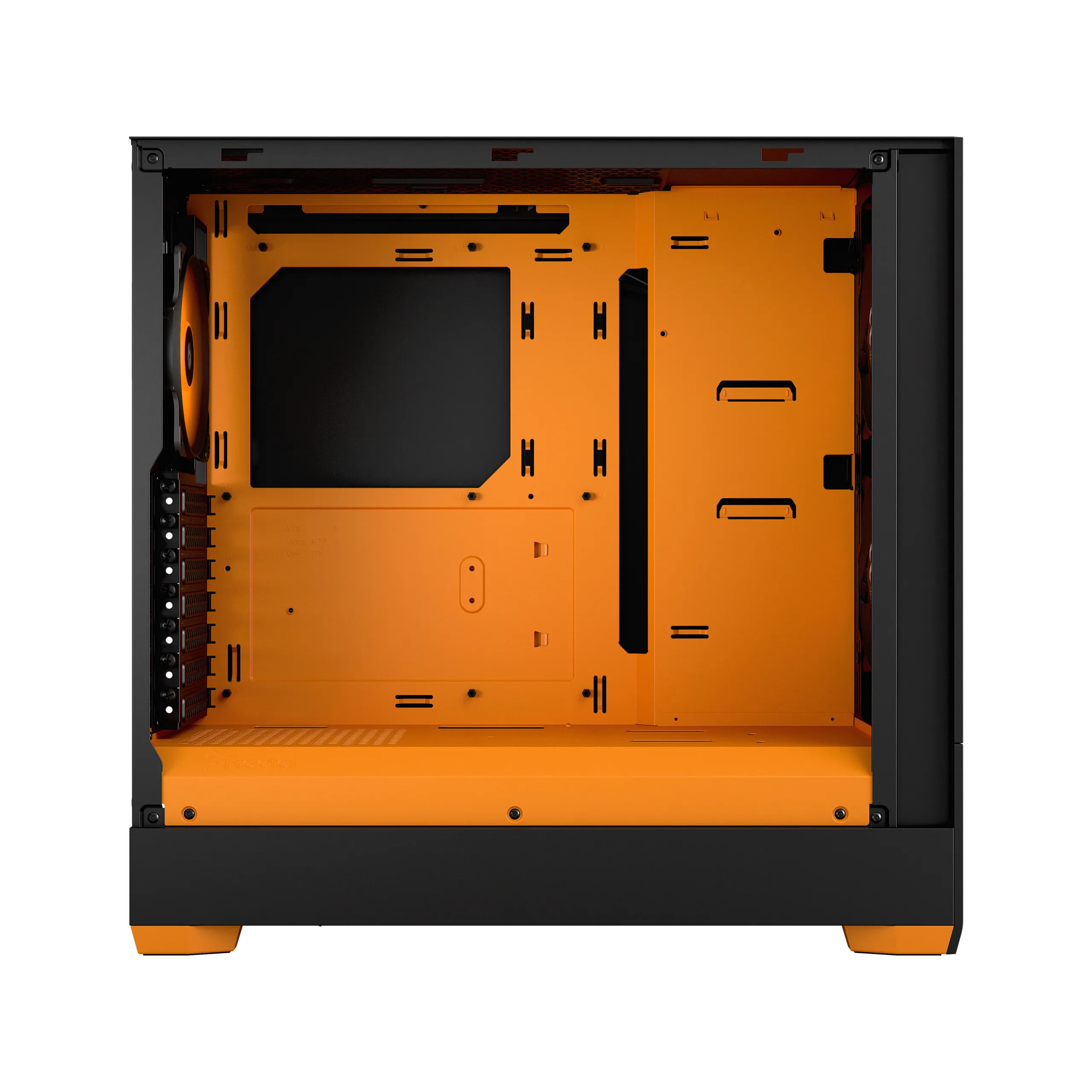Fractal Design Pop Air RGB - Mid Tower case with window, Orange Core / Clear Tint