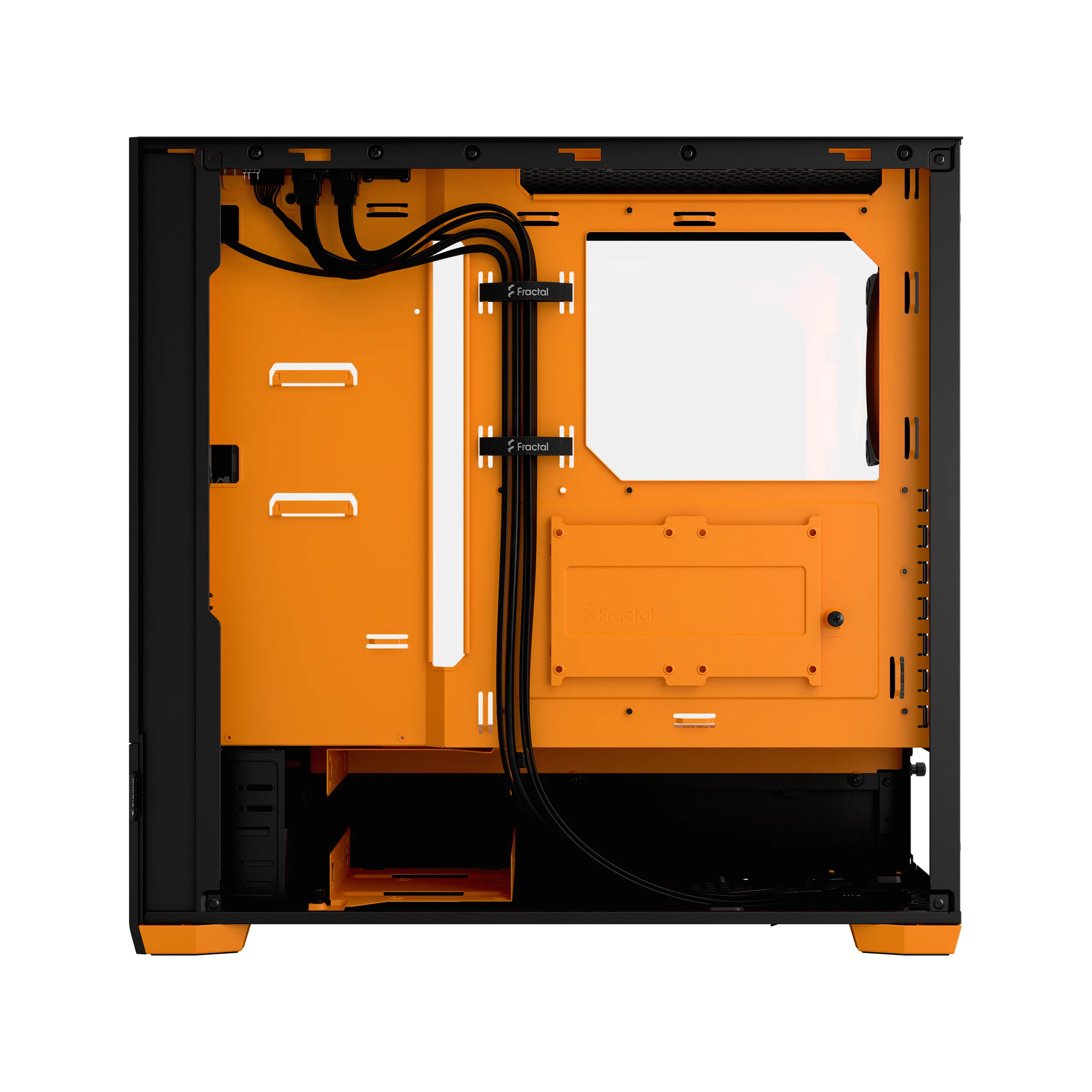 Fractal Design Pop Air RGB - Mid Tower case with window, Orange Core / Clear Tint