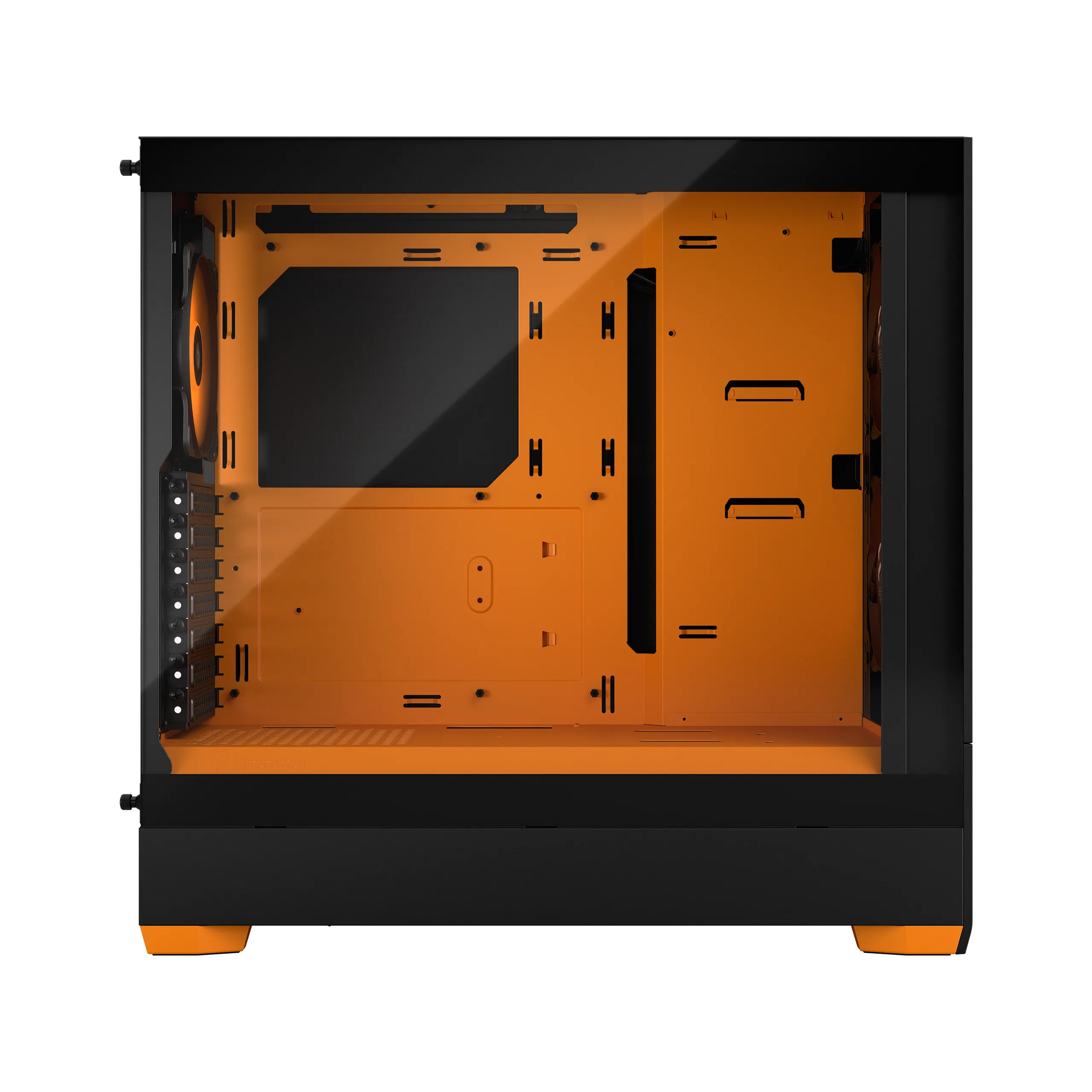 Fractal Design Pop Air RGB - Mid Tower case with window, Orange Core / Clear Tint