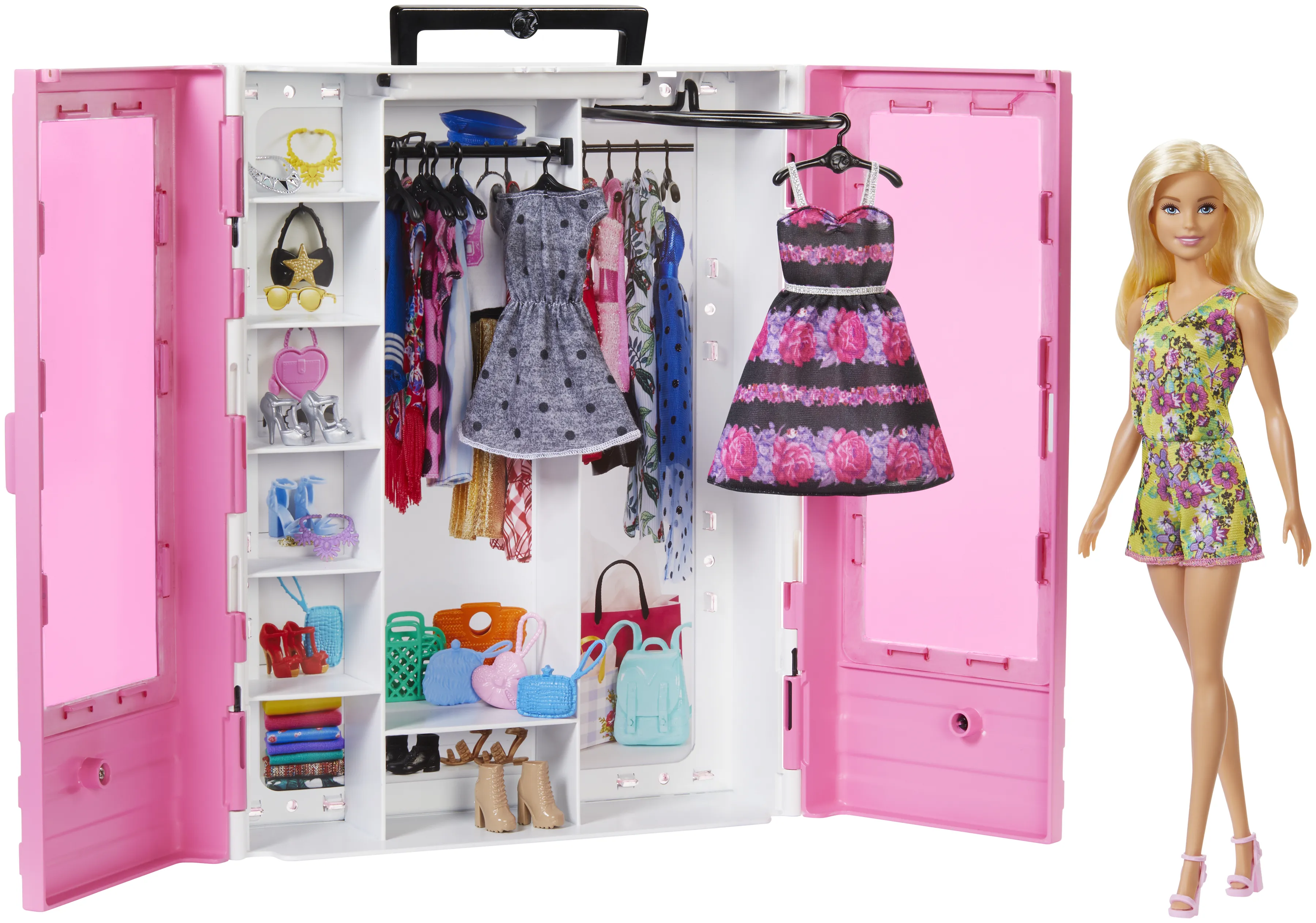 Mattel Barbie Fashionistas Wardrobe with Doll, Doll Furniture