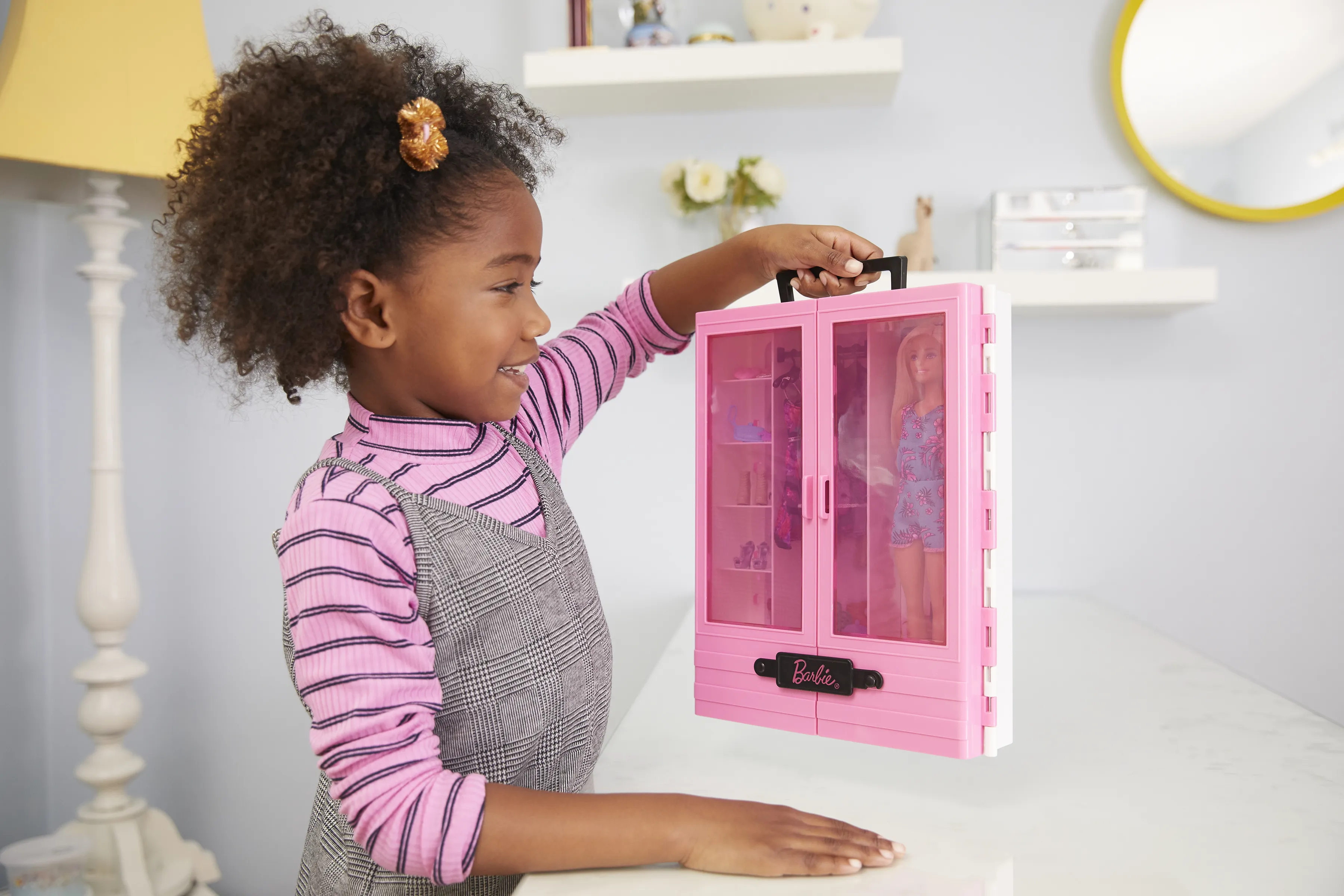 Mattel Barbie Fashionistas Wardrobe with Doll, Doll Furniture