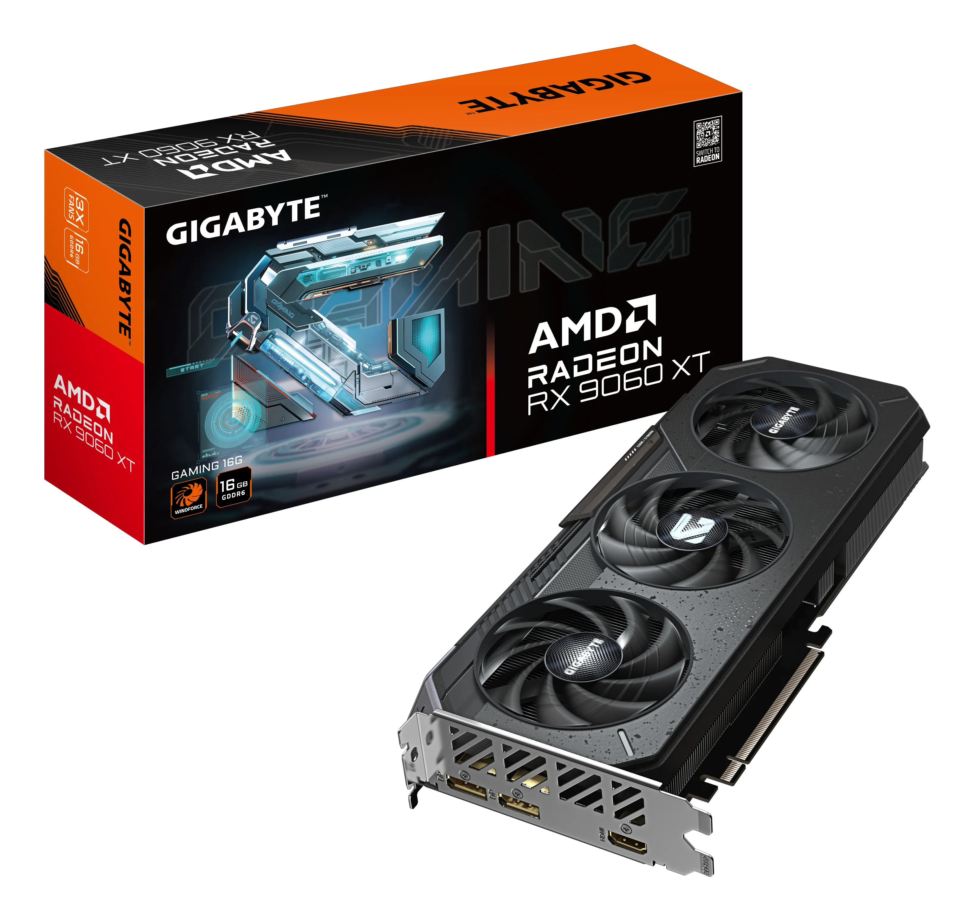 Gigabyte Radeon RX 9060 XT GAMING 16 GB OC grafikkort