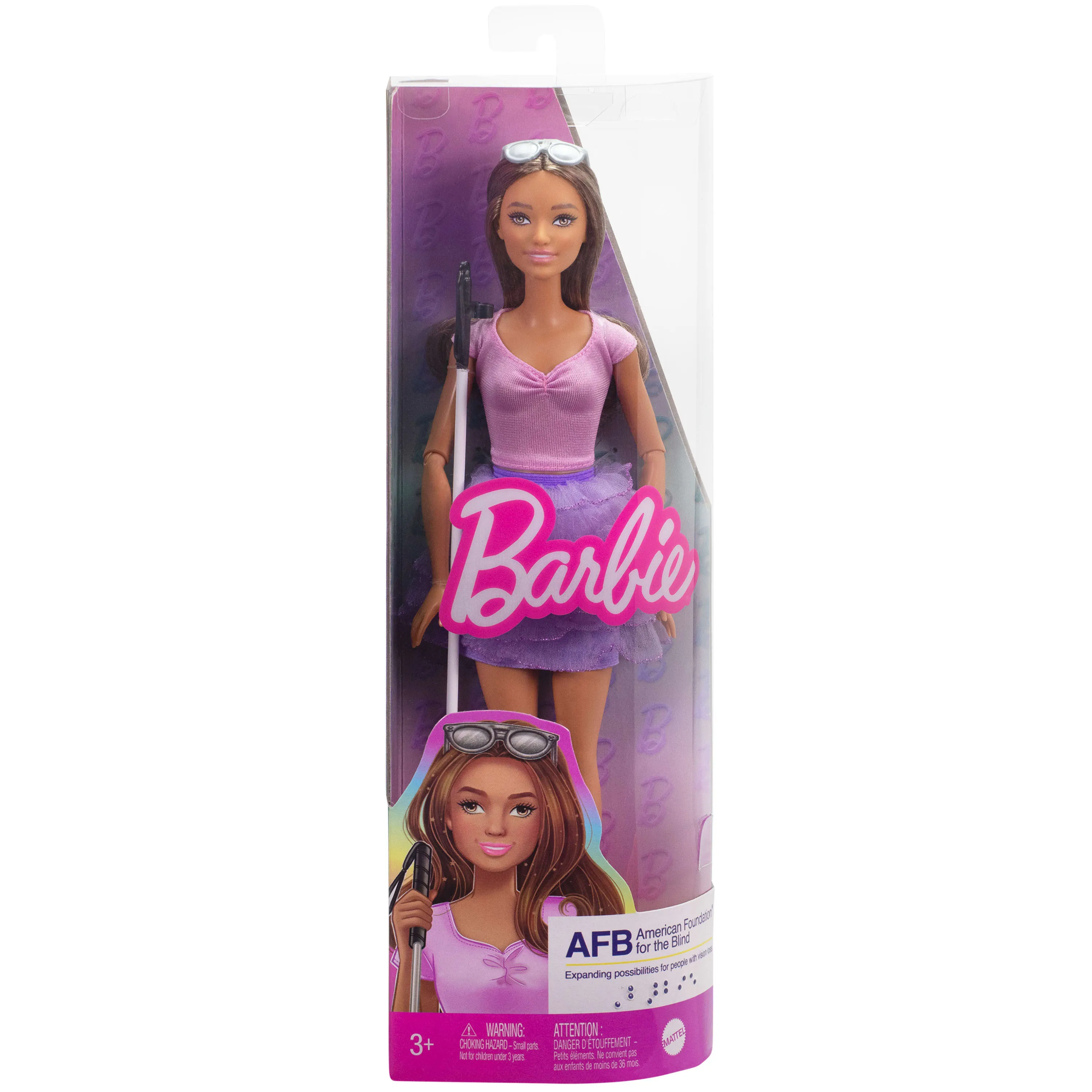 Mattel Barbie Fashionistas Doll Blind Barbie in Ruffled Skirt