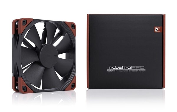Noctua NF-F12 industrialPPC-24V-3000 SP IP67 PWM 120mm Case Fan, Black