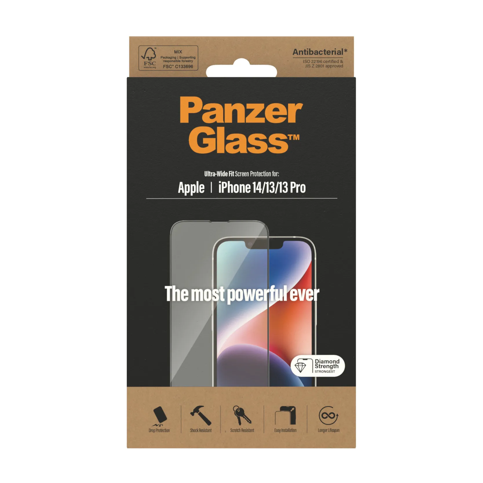 PanzerGlass Ultra-Wide Fit, iPhone 14 / 13 / 13 Pro - Screen Glass