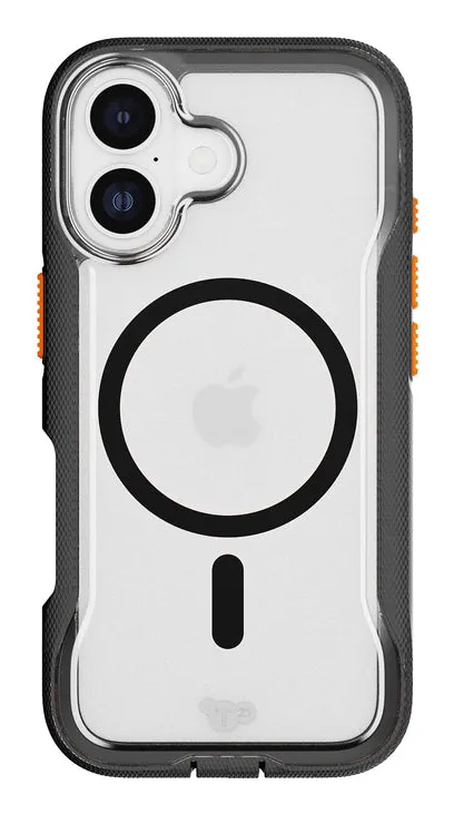 Tech21 Evo Pro MagSafe fodral f&ouml;r iPhone 17, Clear/Black
