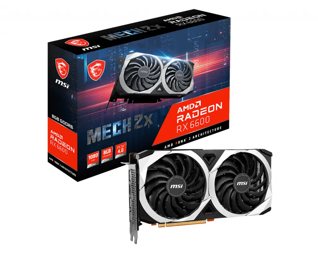 MSI Radeon RX 6600 MECH 2X 8GB OC Graphics Card