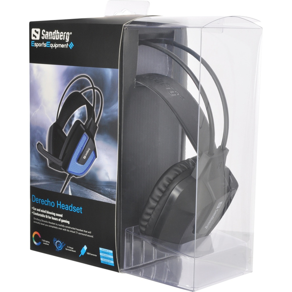 Sandberg Derecho - Gaming Headset, black/blue