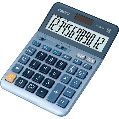 Calculator Casio DF-120EM, Blue