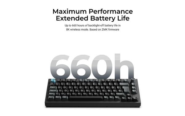 Keychron Q1 Ultra 8K Wireless Mechanical Gaming Keyboard, Keychron Silk POM Brown, Black
