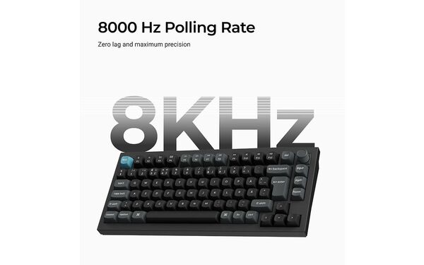 Keychron Q1 Ultra 8K Wireless Mechanical Gaming Keyboard, Keychron Silk POM Brown, Black