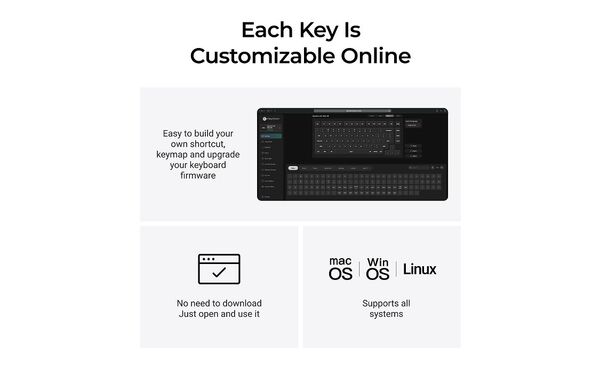 Keychron Q1 Ultra 8K Wireless Mechanical Gaming Keyboard, Keychron Silk POM Brown, Black