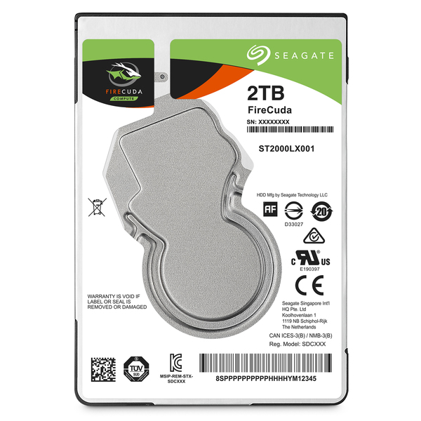 SEAGATE 2TB FireCuda, 2.5&quot;, SATA, 5400rpm, 128MB, Hybrid-HDD- levy