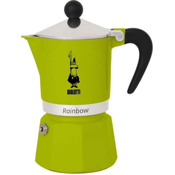 Bialetti Rainbow -espressokeitin, vihre&auml;, 6 kuppia