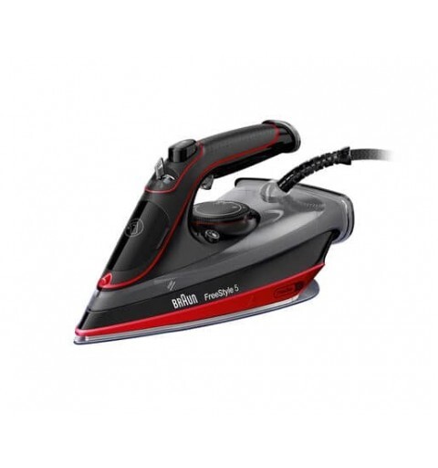 Braun FreeStyle 5 SI 5057 RD Steam Iron, 2700W, 0.3L, Black/Red