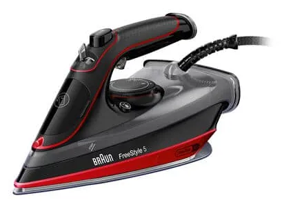 Braun FreeStyle 5 SI 5057 RD &aring;ngstrykj&auml;rn, 2700 W, 0,3 l, svart/r&ouml;d