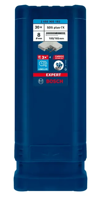 Bosch Expert SDS Plus-7X 8mm -pora, 30kpl