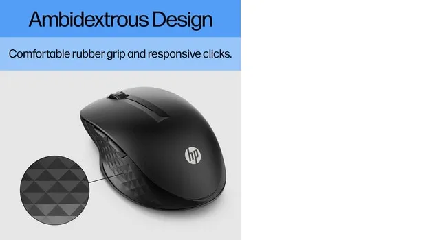 HP 430 Multi-Device tr&aring;dl&ouml;s ergonomisk mus, svart