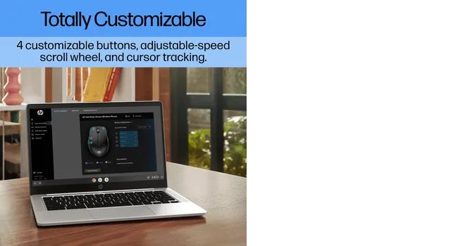 HP 430 Multi-Device tr&aring;dl&ouml;s ergonomisk mus, svart