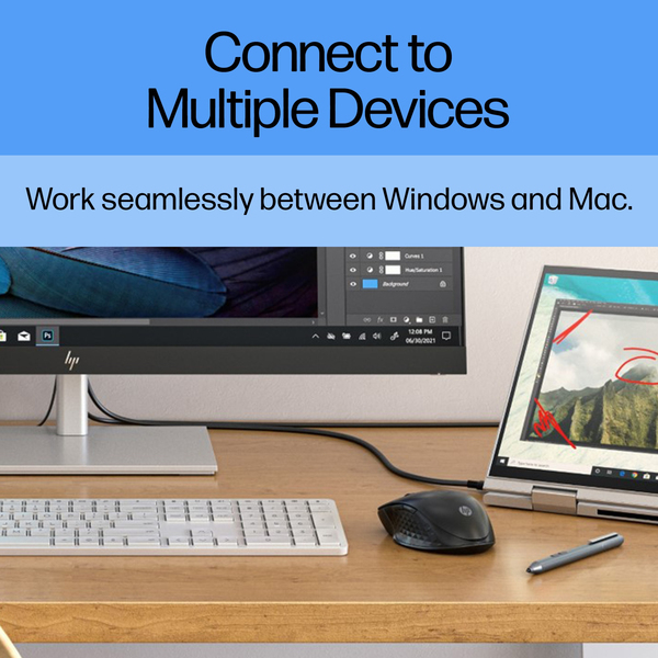 HP 430 Multi-Device Wireless Mouse, Black (Consumer)