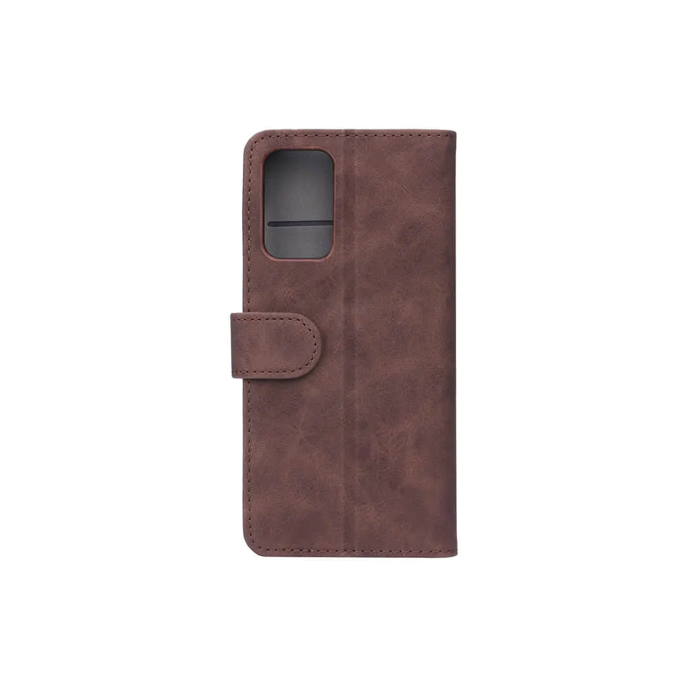 GEAR Wallet, Galaxy A72 - plånboksfodral, Brun