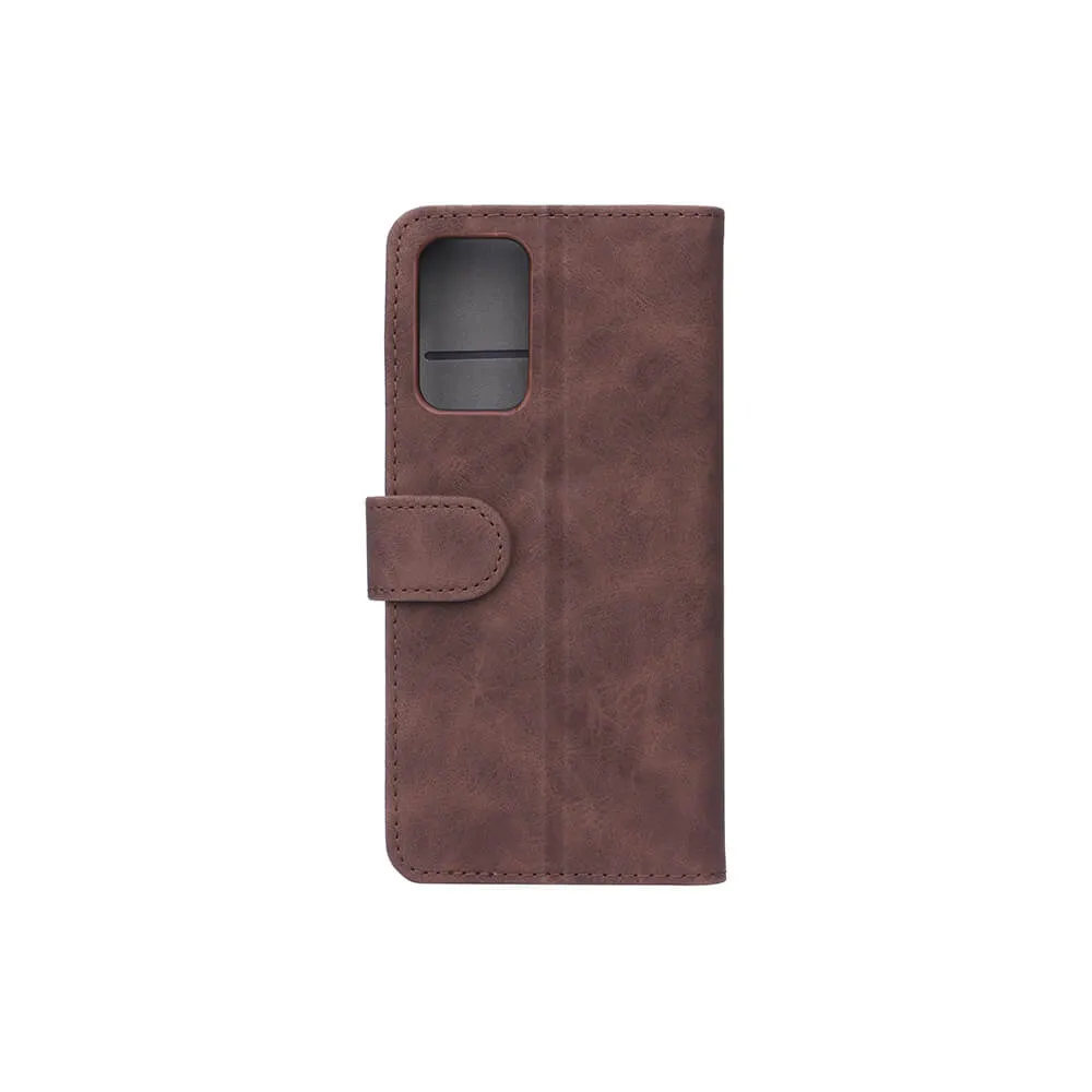 GEAR Wallet, Galaxy A72 -lompakkokotelo, Ruskea