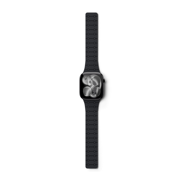 Epico Magnetic+ Silicone Watch Band | Apple Watch SE (40mm)/Series 1-9 (38/40/41mm) 10-11 (42mm) | Black | Thin | Stong Magnetic Clasp
