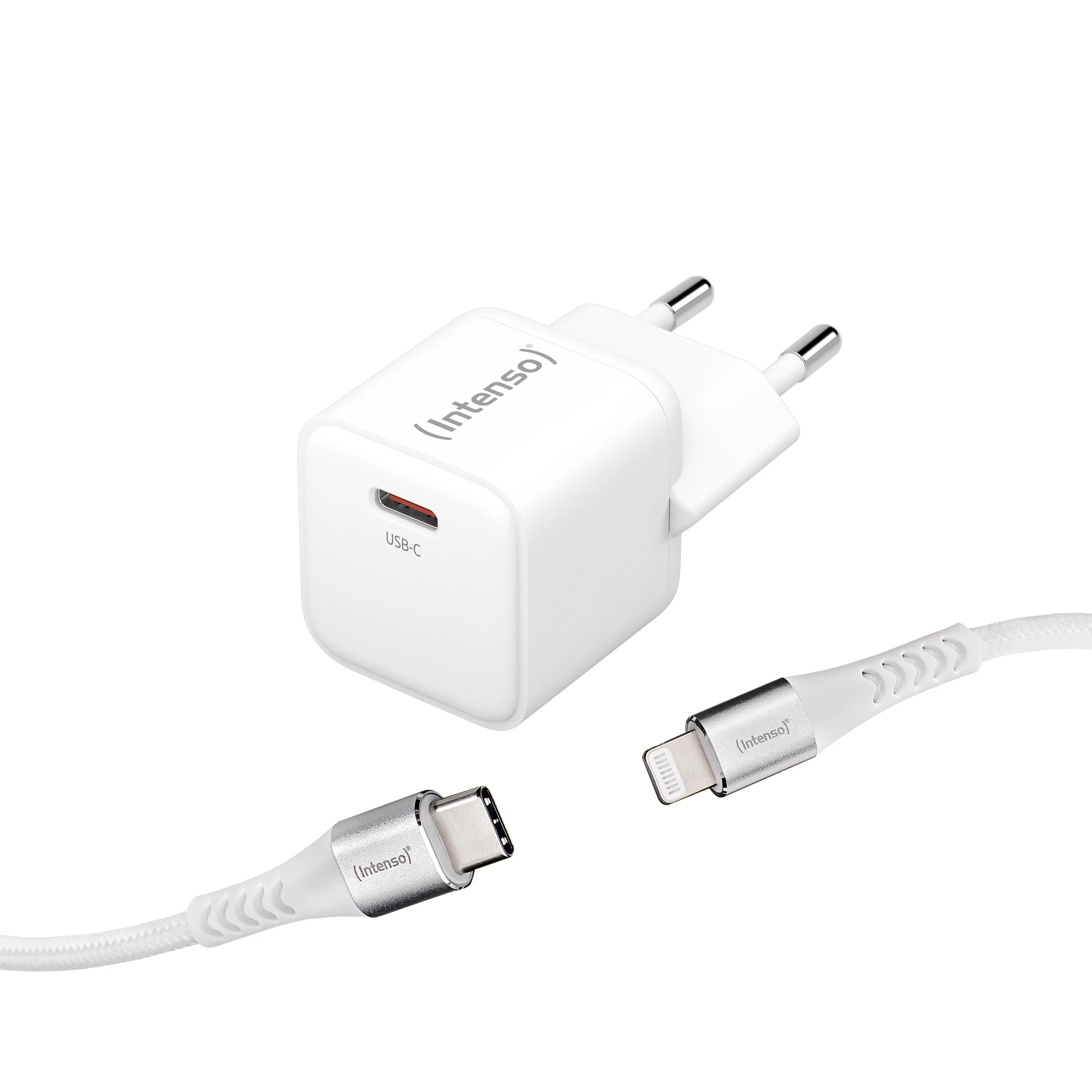 Intenso Power Adapter + USB Cable W30C + C315L GaN white