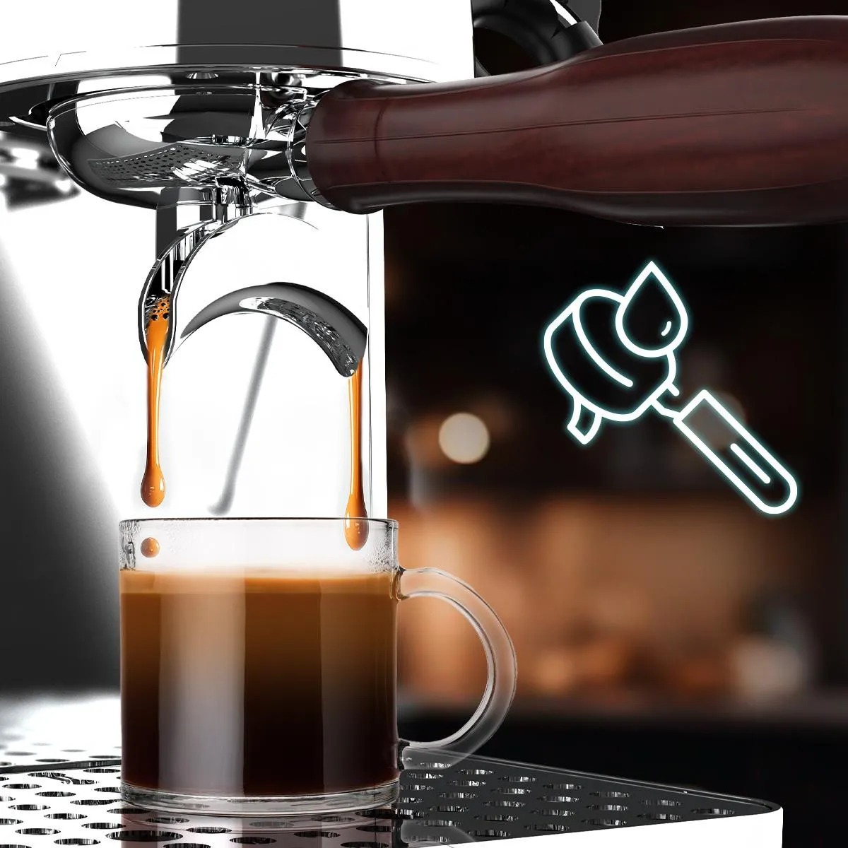 Cecotec Baristeo Intima espressomaskin, rostfritt st&aring;l