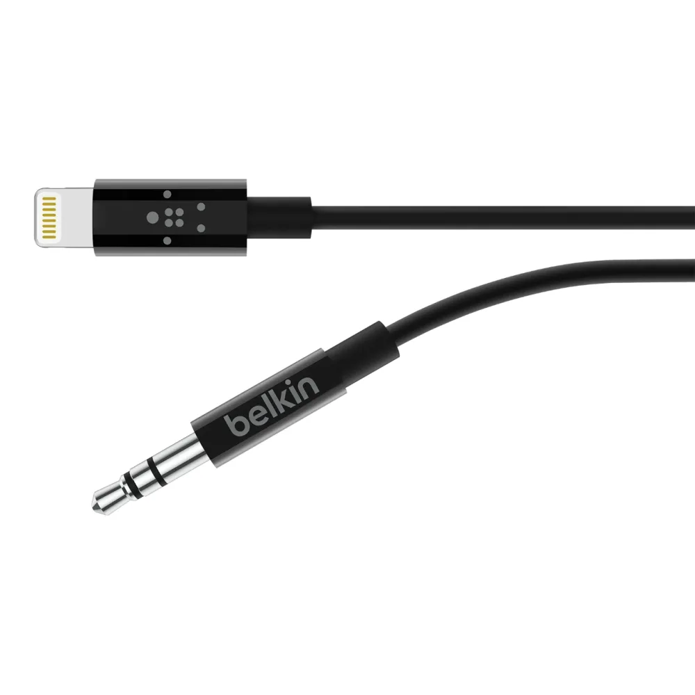 Belkin Lightning - 3.5mm - kabel, 0,9 m, Svart